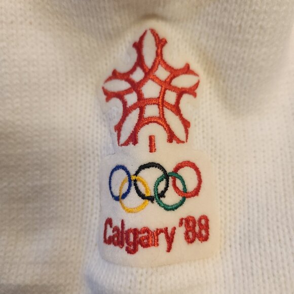 Calgary 88 Winter Olympics Hat Beanie Shell Winter Hat Canada Official Toque - Picture 6 of 8